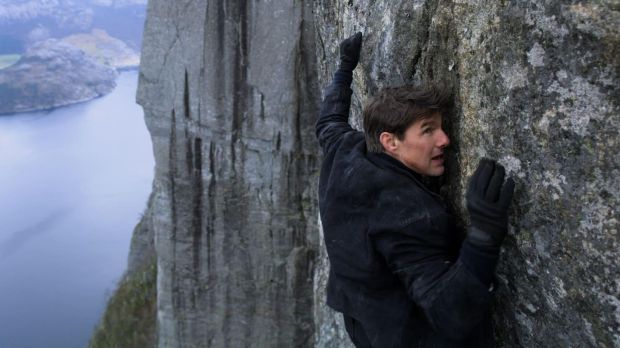 Tom Cruise straining to stay credible as an agent in the field
