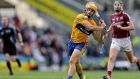 Clare’s Jason McCarthy scores the final equalising point in an incident-packed semi-final at Croke Park. Photograph: Laszlo Geczo/Inpho