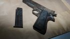 The Luger pistol recovered by Gardaí on Monday night. Photograph: An Garda Síochána