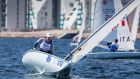 Finn Lynch:  won  the first race in the Gold fleet for the Laser event at the Hempel Sailing World Championships 2018 at Aarhus, Denmark. Photograph: David Branigan/Oceansport