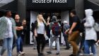 Sports Direct’s shares were down 0.7 per cent after the British sportswear retailer snapped up House of Fraser for £90 million