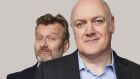Dara Ó Briain and Hugh Dennis (background) from ‘Mock the Week’, repeats of which are a mainstay of UKTV channel Dave