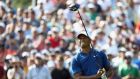  Tiger Woods  plays his shot from the 17th tee during the third round of the 2018 PGA Championship at Bellerive Country Club  in St Louis on Saturday. Photograph: Jamie Squire/Getty Images