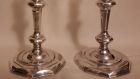  Irish George I silver candlesticks by John Hamilton, available from Charles and Sarah Vivian at the West Cork Antique Fair, Rosscarbery,  August 26th