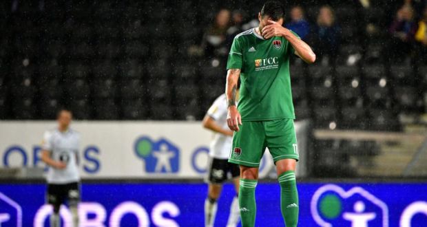 Cork’s Damien Delaney  during his team’s defeat at the Lerkendal Stadion. Photograph: Ole Martin Wold/Inpho
