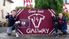 Aaron and Craig Keighery in Ballinasloe, Co Galway, ahead of Sunday’s final. Photograph: Laszlo Geczo/Inpho