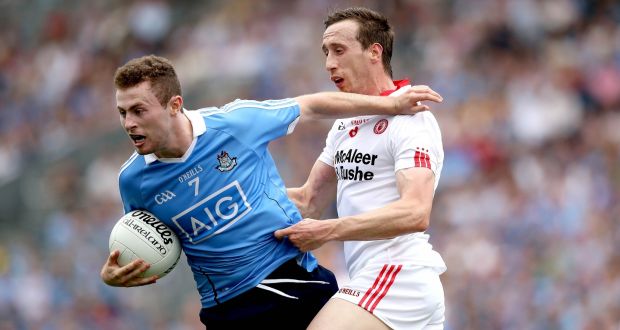 Dublin’s Jack McCaffrey and Colm Cavanagh of Tyrone in last year’s All-Ireland semi-final. Photograph: Ryan Byrne/Inpho
