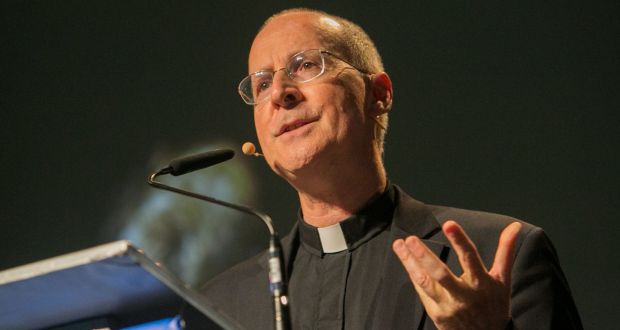 Father James Martin speaking at the World Meeting of Families in the RDS, Dublin. Photograph: Gareth Chaney/Collins