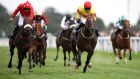 Alpha Delphini ridden by Graham Lee (right) beats Mabs Cross   after a photo finish to win the Coolmore Nunthorpe Stake  at York Racecourse.  Photograph: Tim Goode/PA Wire