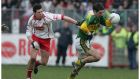 Seán Cavanagh with Kerry captain Declan O’Sullivan during the league clash in Omagh in 2006. When they had players like Peter Canavan, Stephen O’Neill, Kevin Hughes, Cavanagh and Brian McGuigan to call on, they would always build a score that’s hard to beat. Photograph: Alan Betson 