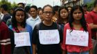 Nepali activists demand justice after the rape and murder of a 13-year-old girl, in Kathmandu on August 25th. Photograph: Dipen Shrestha/AFP/Getty
