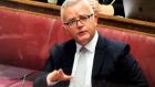 Former DUP Minister Jonathan Bell gives his evidence at the RHI Inquiry at Stormont on Thursday. Photograph: Pacemaker
