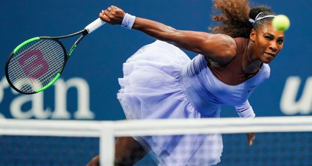 Serena Williams during her US Open semi-final against Anastasija Sevastova. Photograph: Getty Images