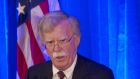 National security adviser John Bolton denounced the legitimacy of The Hague-based court at a speech to the Federalist Society on Monday. Photograph: Andrew Caballero-Reynolds/AFP/Getty Images