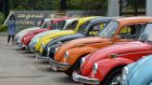 Some vintage Volkswagen Beetle cars during the 23rd anniversary of “World Wide VW Beetle Day”, in Bangalore, India, in June. Photograph: Manjunath Kiran/AFP/Getty Images