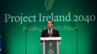 Taoiseach Leo Varadkar launching Project Ireland 2040; the National Planning Framework and the 10 year National Development Plan.  Photograph: Alan Betson 