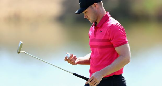 Oliver Fisher during day two of the Portugal Masters at Dom Pedro Victoria golf course. Photograph: Warren Little/Getty Images