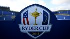 The Ryder Cup logo at Le Golf National in Guyancourt, near Paris, where the competition will take place from September 28th to September 30th. Photograph: Getty