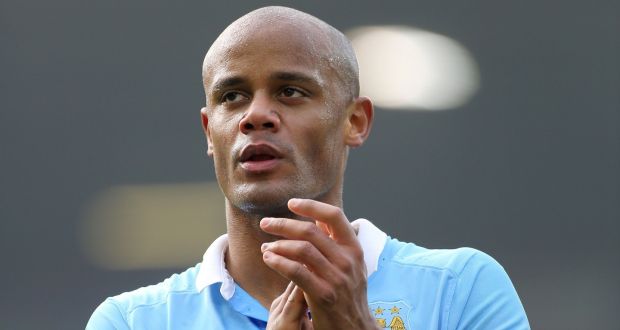  Manchester City’s Vincent Kompany:  he made his first City start for a month in the midweek Carabao Cup victory over Oxford. Photograph: Chris Radburn/PA Wire