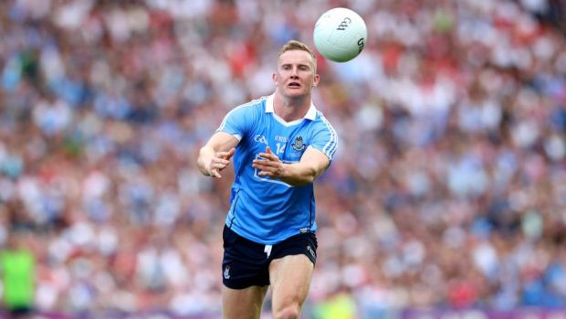 Dublin’s Ciaran Kilkenny has shown how influential the handpass can be in the modern game. Photograph: Ryan Byrne/Inpho