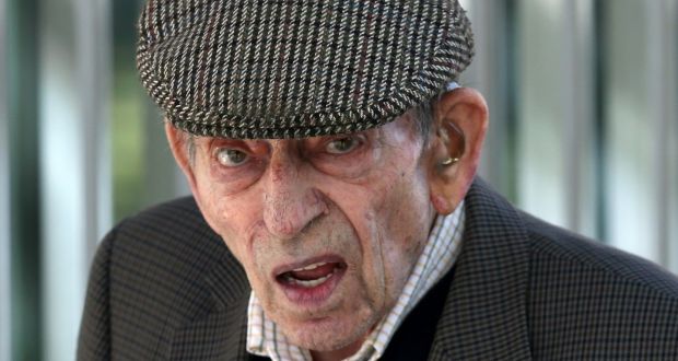 John Joe Kiernan (86) of Forthill, Arva, Co Cavan, leaving the Central Criminal Court in Dublin on Monday  after his sentencing was adjourned for a week.  Photograph: Collins Courts.