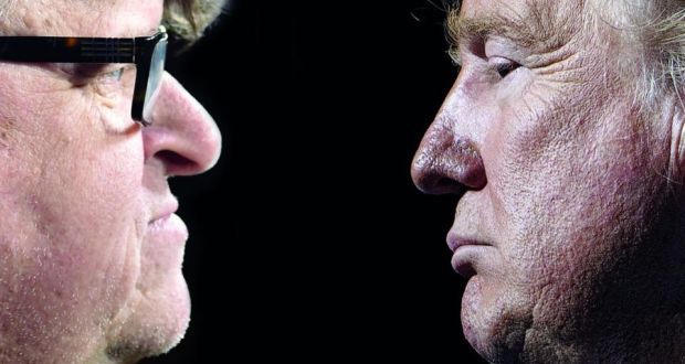 Resistance is not futile: Michael Moore takes on Donald Trump in Fahrenheit 11/9. Montage: The Irish Times
