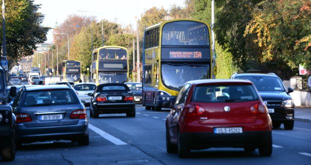 Bus traffic on the busy Rathgar Road, in Dublin 6. Photograph: Cyril Byrne/The Irish Times 