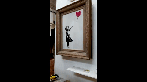 Banksy reveals that artwork shredding stunt did not go to plan