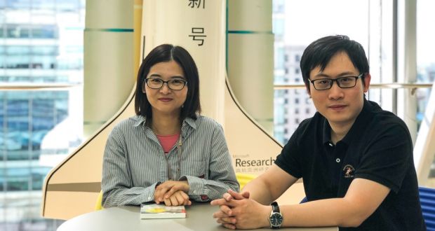 Researchers Bei Liu and Jianlong Fu at Microsoft Research Asia