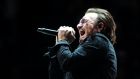 Experience + Innocence: Bono at U2’s London show on Tuesday. Photograph: Simone Joyner/Getty