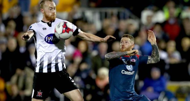 Chris Shields has been nominated for the PFAI player of the year award along with his Dundalk team-mates Michael Duffy and Patrick Hoban. Photograph: Ryan Byrne/Inpho