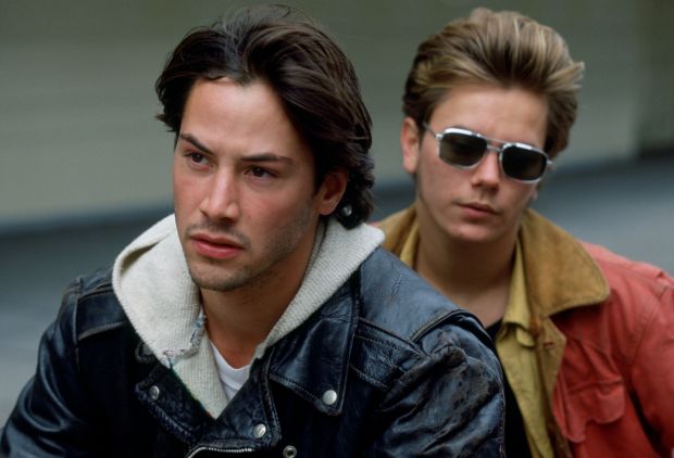River Phoenix: the actor with Keanu Reeves in My Own Private Idaho, from 1991