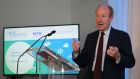 Minister for Transport Shane Ross  at an NTA briefing in July  to unveil a   public consultation report on  BusConnects.  Photograph: : Nick Bradshaw