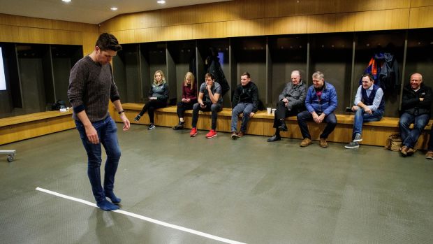 The IRFU guided reporters through the concussion protocols at the Aviva. Photograph: Ryan Byrne/Inpho
