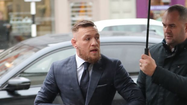 Conor McGregor arrives at Naas District Court in Co Kildare. Photograph: Niall Carson/PA Wire