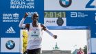 Kenya’s Eliud Kipchoge  setting a new world record when winning the Berlin Marathon on September 16th, 2018. Photograph:  Getty Images