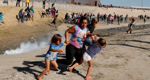 Do we have to see children being tear-gassed on the US-Mexico border before we believe that a slide into authoritarianism is under way?  Do we have to crucify Christ in every generation before we can understand our own capacity for cruelty? Photograph: Kim Kyung-Hoon/Reuters  