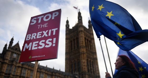 The Brexit debate rumbles on. The various parties cling to their beliefs – even if those beliefs have ceased to make any sense.  Photograph: Andy Rain/EPA 