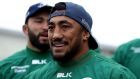 Bundee Aki: one of three Ireland internationals welcomed back to the Connacht side for the game against Perpignan. Photograph: Bryan Keane/Inpho 