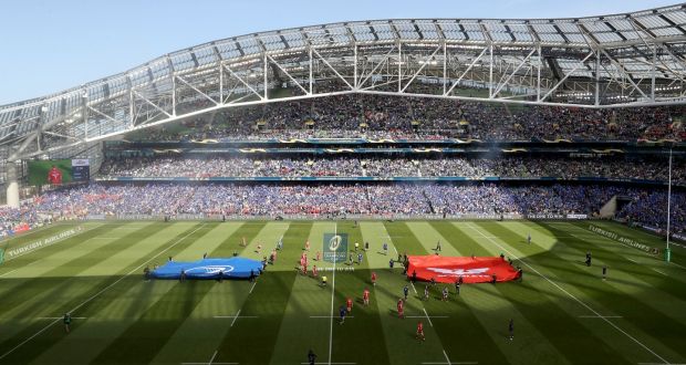 Leinster host Scarlets in the Champions Cup semi-final at the Aviva Stadium last April. Photograph: Bryan Keane/Inpho 