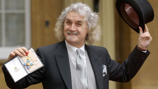 Glasgow’s favourite son, Billy Connolly, with his CBE, which he received from Prince Charles in December 2003. Photograph: Fiona Hanson/Reuters
