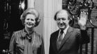 Margaret Thatcher published her memoirs in 1993, whereas Haughey (pictured with the former British prime minister in May 1980) never wrote his. Photograph: Keystone/Getty Images