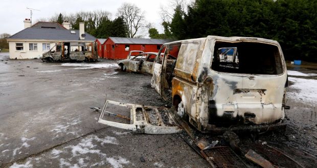 The aftermath of the violence that followed the eviction near Strokestown, Co Roscommon, last week. Photograph: Brian Farrell