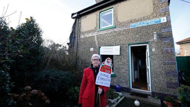 Una Gildea is pictured in front of her Dublin 8 house. Photograph: Nick Bradshaw