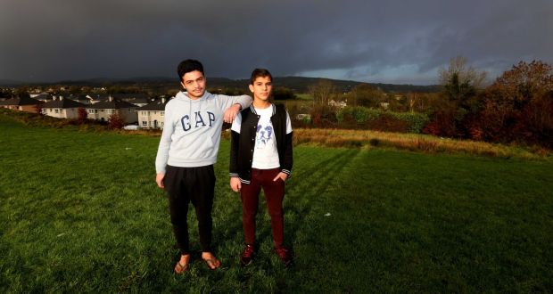 Bashar Samiz and his cousin Yamen in Ballaghaderreen: locals have won national and international plaudits for their response to refugees.