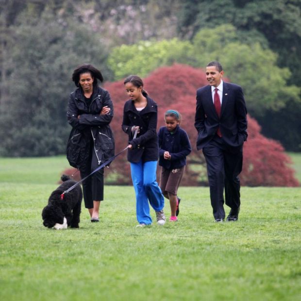 Michelle Obama: at the White House with Malia, Sasha and Barack in 2009. Photograph: Doug Mills/New York Times