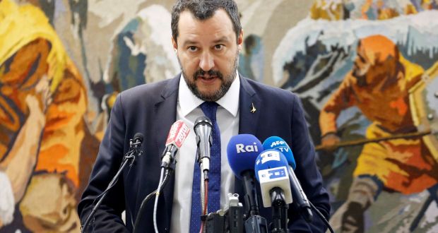 Italy’s deputy prime minister Matteo Salvini. Photograph: Zoubeir Souissi/Reuters