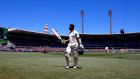 India’s Cheteshwar Pujara leaves the field at the SCG after being dismissed for a mammoth 193. Photograph: David Gray/AFP/Getty