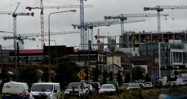 There were 68 cranes on Dublin’s southside on January 1st, an increase of three. Photograph:   Cyril Byrne