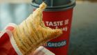 The filling in Greggs’ new vegan sausage roll is made out of the company’s own bespoke Quorn filling. Photograph:  Christopher Furlong/Getty Images